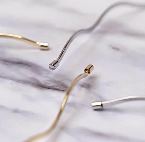 MARI + SAM Faixa de cabeça feminina de metal ondulada dourada tamanho único