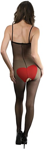 Image of ToBeInStyle Women's Valentine Day Themed Opaque Sheer Pantyhose w /Heart Love