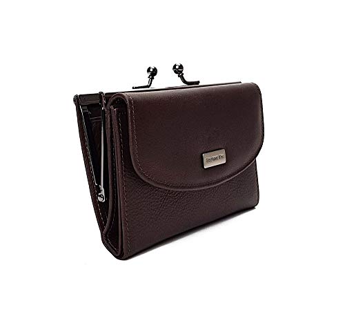 Portefeuille femme en cuir marron idéal pour le sac à main