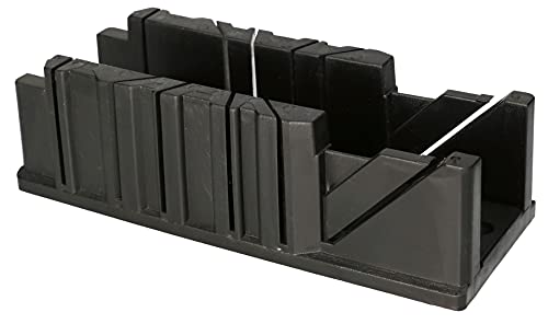 KOTARBAU® Caja de ingletes 2', Caja para inglete, Ideal para cortes en ángulos de 22,5°, 45° y 90°, Caja para cortar marcos, perfiles, tubos, Caja de sierra ingletadora, Caja de inglete de plástico