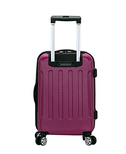 Image of Rockland London Hardside Spinner Wheel Luggage, Magenta, 3-Piece Set (20 /24 /28)