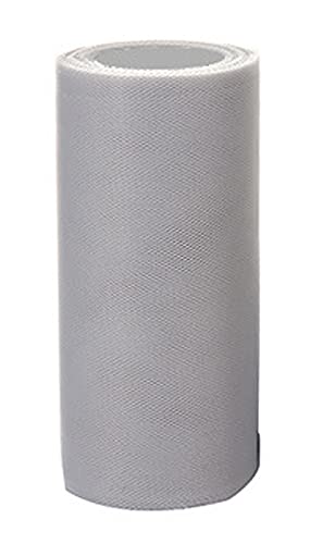 Anawakia Rouleau de Tulle - Bande de Tulle, Tissu de Tulle pour Décoration de Table, Bande de Tulle pour Décoration de Mariage, Fête (Gris)