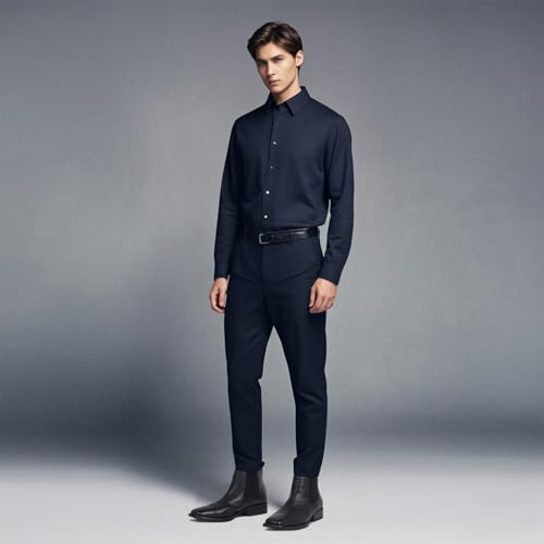 femflame Cowboy Boots for Men Square Toe Chelsea Boots Waterproof Classic Elastic Slip on Chukka Ankle Boots Casual…3