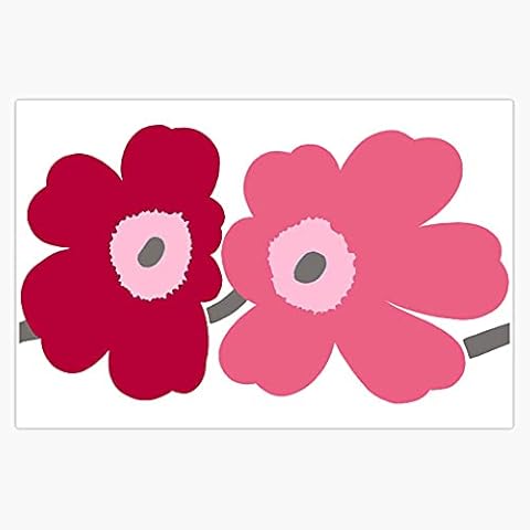 EB Store Marimekko Unikko Poppy Flower Vinyl Waterproof Sticker Decal Car Laptop Wall Window Bumper 5'' Cover