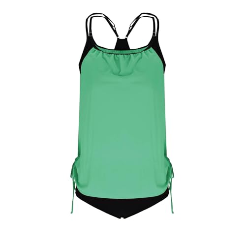 Badeanzug Damen, Zweiteiliges Set mit Oberteil im Tank- Top- Stil und passendem Unterteil, Modisches Design mit weichem Material, geeignet für den täglichen Gebrauch am Strand-4