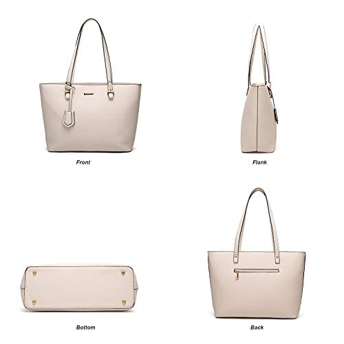 Women Fashion Handbags Wallet Tote Bag Shoulder Bag Top Handle Satchel Purse Set 4Pcs #TOP3