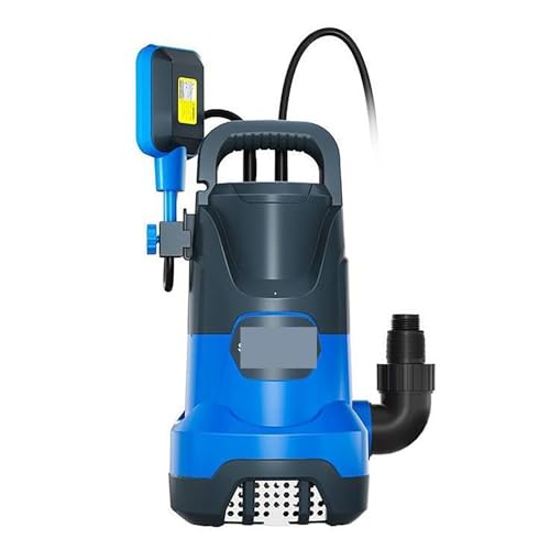 Pompa per Pozzo, Pompa di sentina 1H P, pompa sommergibile automatica for acqua da 4500 GPH con interruttore a galleggiante, pompe di trasferimento acqua portatili con adattatori