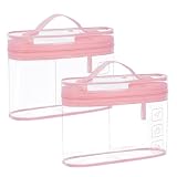 Usi Multipli: Questa clear toiletry bag è diventata un compagno ideale per la vita quotidiana e i viaggi con la sua vasta gamma di usi. Questa borse da valigia trasparente è solo limitata all'uso come borsa per cosmetici, ma può anche essere trasformata in un portamonete, una borsa da tutti i giorni e una borsa da toilette, realizzando veramente il concetto di design di 