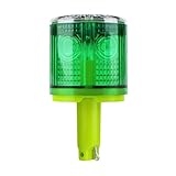 Aolyty Solar Strobe Warning Light 360 Degree Single Column Super Bright Waterproof IP54 for Construction Traffic Dock Marine Light Control Flashing (Green)