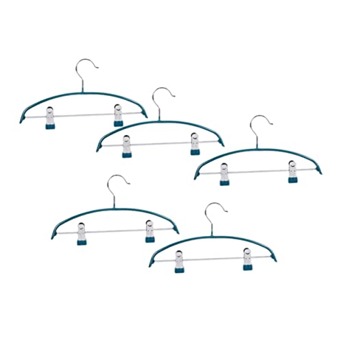 Cabilock 5 Piezas Colgador De Ropa Antideslizante Retráctil Percha con Pinzas Atar Agarre Perchas para Ropa De Bebe Múltiple En Capas Colgante Paraca Clips No Patas Green Inmersión De PVC