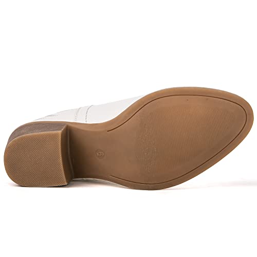 Globalwin Women's White Pull On Ankle Boots The Western Cowboy Cowgirl Boots 9.5M #TOP6