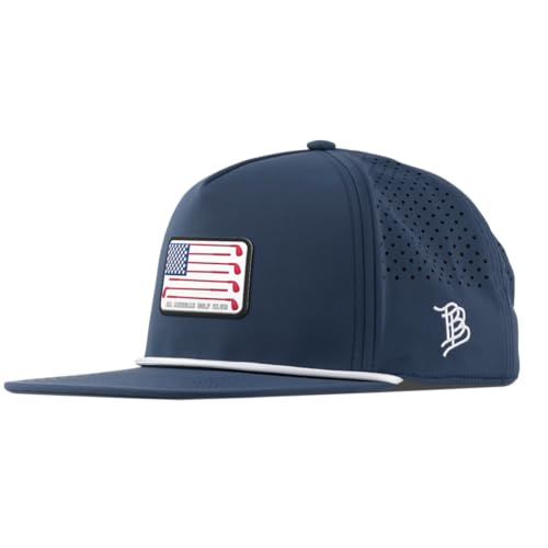 Branded Bills All American Golf Club Orion Flat 5 Panel Rope Hat for Men | Golf