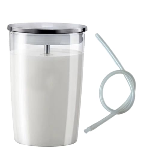 YAZOHFEY Clear Glass Milk Container,16.9 oz. Glass Milk Storage Container for Jura Automatic Coffee Machines