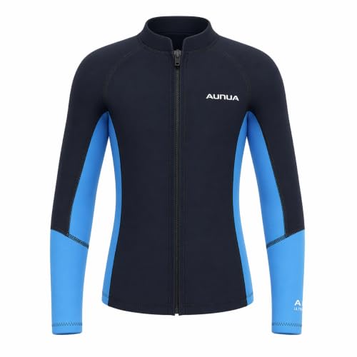 Kids Wetsuit Top for Boys & Girls 2mm Neoprene Front Zip Long Sleeve miniatura 1