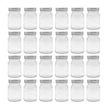 Ashland 3.5' Heritage Glas Mason Jar Food Safe Plastic Storage Container for Food and Craft Supplies - Bulk 24 Pack