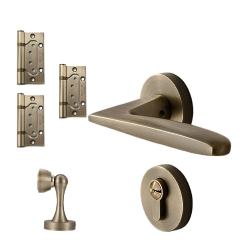Serrure de porte de chambre silencieuse et poignée fendue d'intérieur