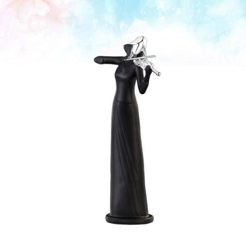 Figurine en résine noire de violon moderne bureau unique - 7