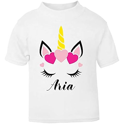 Personalised Pink Unicorn T-Shirt for Girls Cover