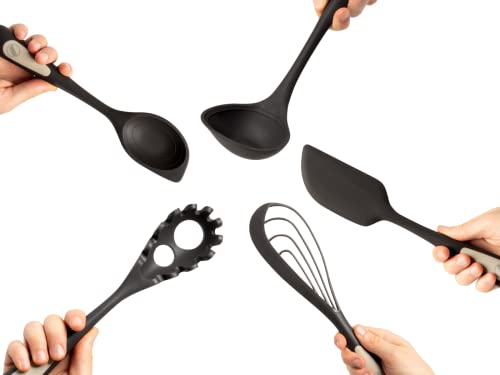 Prepdeck-5-Piece-Silicone-Cooking-Set-Flip-Mix-Whisk-Scoop-Strain-Scrape-Measure-Dual-Function-Cooking-Tools-Heat-Resistant-Silicone-Safe-for-Non-Stick-Cookware-Seamless-Design