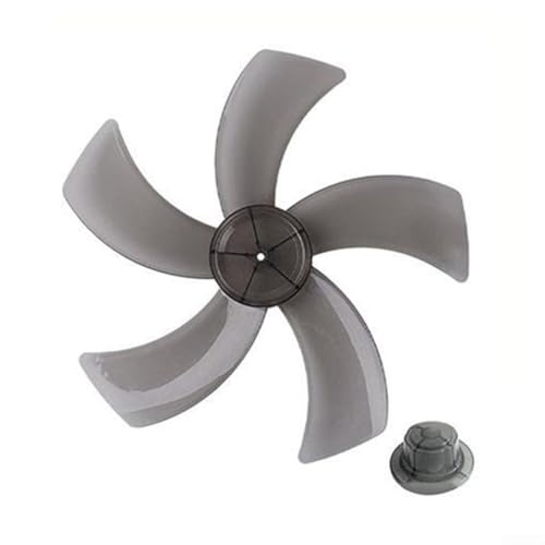 Ventilador de repuesto para ventiladores de mesa y soporte de 12/16 pulgadas, hélice de flujo de aire silenciosa de plástico con cubierta de tuerca, accesorio de refrigeración del hogar resistente a