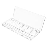 SMASOLO Paleta de Sombras Ojos Vacía Organizador Cosméticos 6 Compartimentos 12X5Cm Portátil para Maquillaje Diario y Viaje