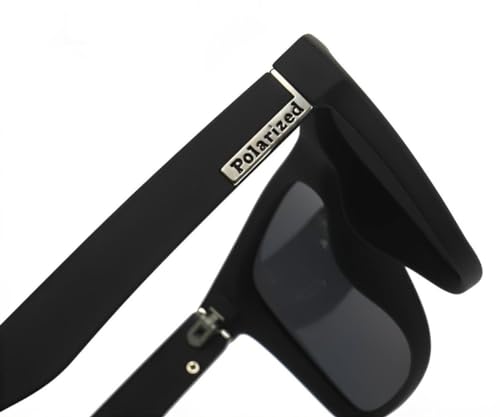 Óculos de Sol Polarizado Masculino Quadrado Moderno Preto com Proteção UV400 Moda e Esporte