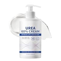 Urea Creme 60 Prozent 300g, 60% Urea Fusscreme gegen Sehr Trockene Füsse Hornhaut, Feuchtigkeitsspendende Hornhautentferner Creme, Fußcreme für Ellbogen, Knie, Fersen & Hände