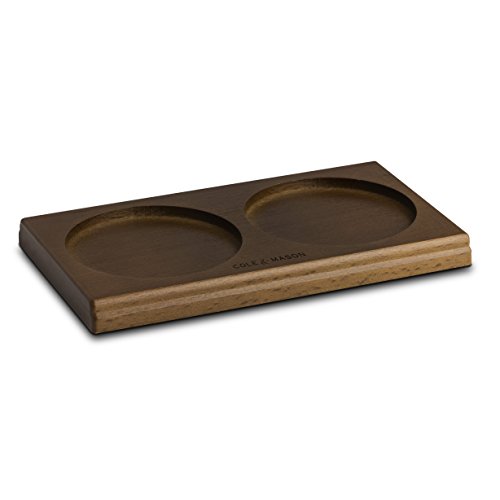 Cole & Mason Salt & Pepper Mill Tray, Brown Wood