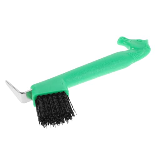 HEMOTON Cepillo para Cascos de Caballos con Mango Ergonómico, Herramienta de Aseo Multifuncional para Limpieza Profunda, 18,5 Cm de Largo, Cerdas Rígidas para Establos y Granjas
