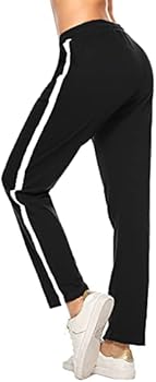 Pantalon Jogging Femme Large – Coton Élastique, Taille Haute, Poches, Pour Sport Et Casual