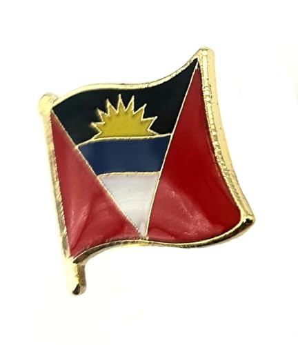 Pin's en métal Drapeau des Caraïbes Antigua-et-Barbuda, Métal