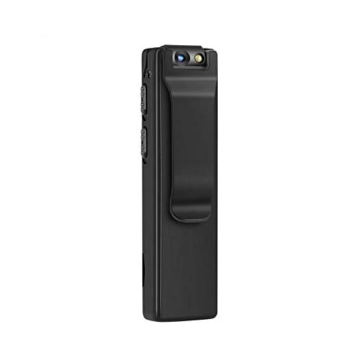 DEXILIO Mini Body Camera, 1080P Wearable Pocket Camcorder with Clip/Motion Detection,Tiny Security Surveillance Nanny Camera for Home and Office with 32GB Card (No WiFi).