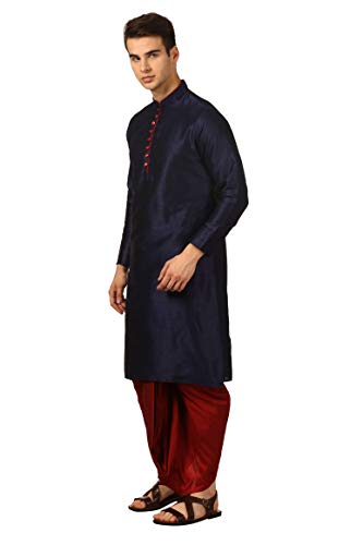 Image of Royal Kurta Men's Cotton Silk Dhoti Kurta (White)