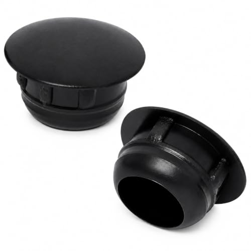 Image of (Pack of 40) Jet Black Plastic Hole Plugs 0.51 inch x 0.39 inch (13 x 10 mm), Drill Hole Cover Caps, Furniture Hole Plug, Screw Hole Plugs
