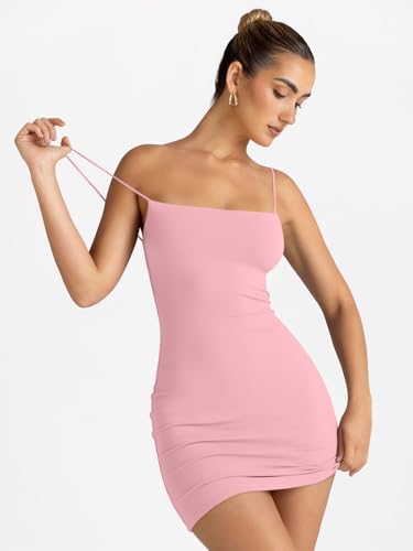 Image of LILLUSORY Women's Mini Sexy Bodycon Dress 2026 Spring Summer Going Out Short Backless Party Club Dresses Y2k Clothes