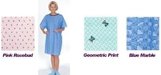 Tie-Back Adult Gown Pink Rosebud Print