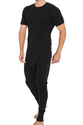 Men's Thermal Underwear Set – Ultra-Soft Fleece Lined Long Johns Base Layer for Winter | Warm Top & Bottoms for Cold Weather