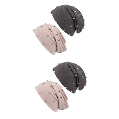 Chapeau beanie femme à customiser et bonnet automnal confortable orné de rivets