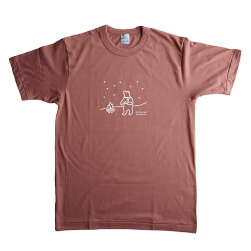 「知床トコさん」×久米繊維 コットンTシャツ 星柄 半袖 (JP, アルファベット, L)