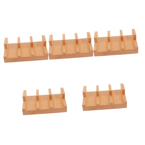 FONDOTIN Japanese Wooden Sushi Holder Compartment Roll Display Rack for Home Restaurant Use Elegant Food Holder for Tacos Sushi Hand and Desserts Wooden Construction