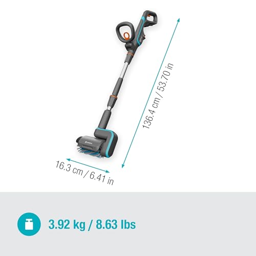 Gardena Nettoyeur de terrasse AquaBrush 18V/P4A - Patio - sans chargeur ni batterie: Extérieur, Commande à un bouton, Nettoyage terrasse, Profil de brosse optimisé, Sans fil (14841-55)