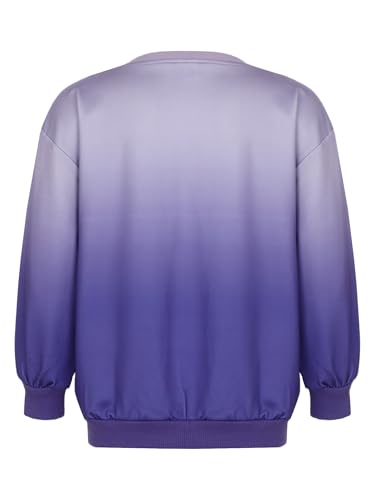 TTAO Kids Gradient Pattern Hoodie Long Sleeve Crewneck Sweatshirt Boys Girls Comfortable Pullover4