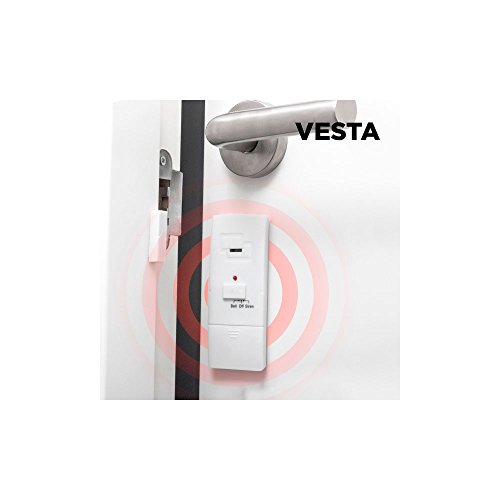 Omnidomo IG108757 Alarma imantada para Puertas con Adhesivo de Doble Cara, Blanco