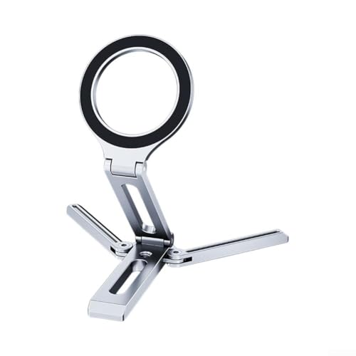 Treppiede magnetico per telefono compatto e per fotografia allaperto leggero argento