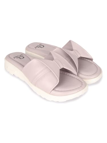 Image of Carlton London women's Comfort Slide Sandals with Bow
