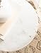 Kate and Laurel Tira Round Marble Side Table, 14 x 14 x 24, White Marble and Light Natural, Decorative Pedestal End Table for Use as a Bedroom Nightstand or Living Room Plant Stand Table