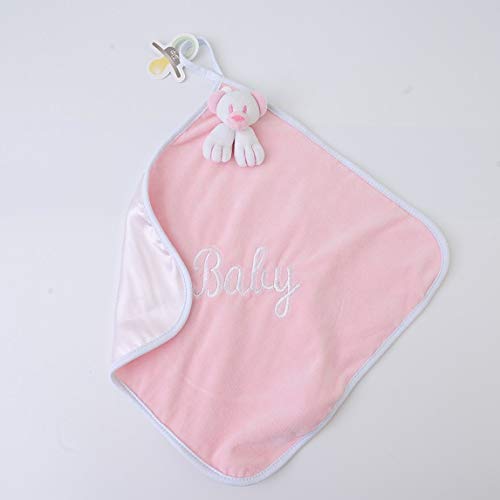 Blanket Cetim Urso, Zip, rosa bebê