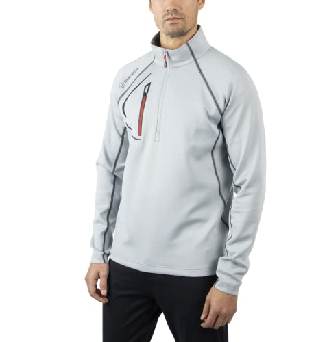 Sunice Allendale Men’s Half Zip Performance Pullover With Thermal Protection (Magnesium/Black, X-Large) #TOP18