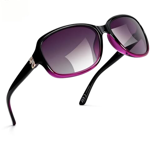 Image of SIPHEW Women's Polarized Sunglasses w UV400 Protection,Classic Sun Glasses | Vintage Sunnies,Wraparound Shade,Lightweight & Comfortable,Big Sunnies eyewear,Driving,Outdoors