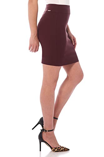 Image of Rekucci Women's Ease Into Comfort Above The Knee Stretch Pencil Skirt